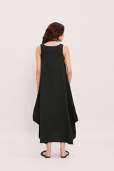 Black Vari Cotton Dress - Dress - Mizyana