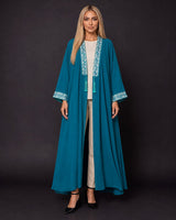 Bloom Floral Braid Abaya - Abaya - Mizyana