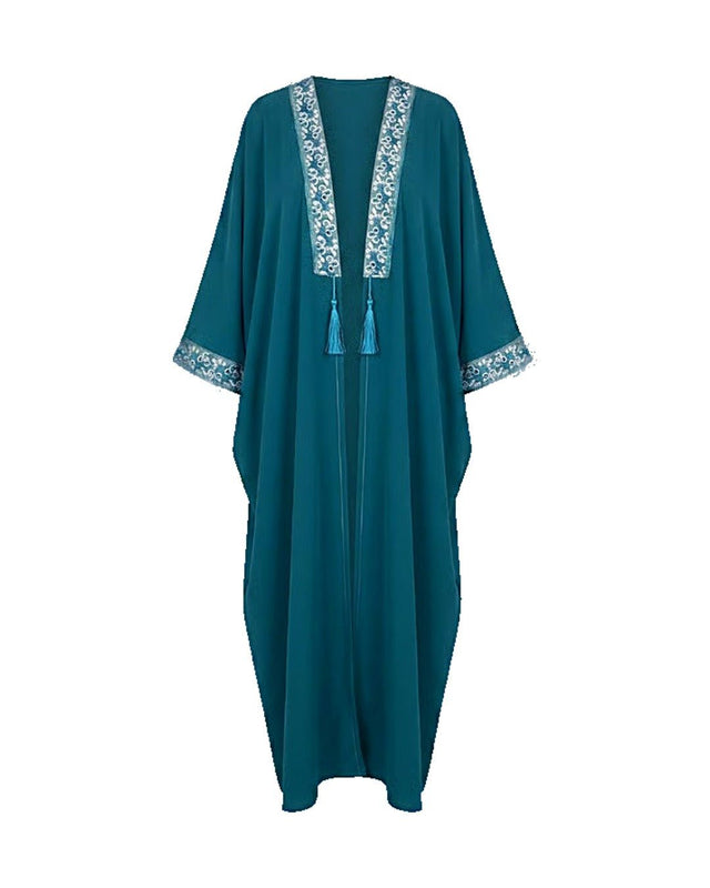 Bloom Floral Braid Abaya - Abaya - Mizyana