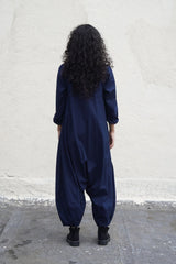 Blue Collar Sleeve Suga Jumpsuit - Jumpsuit - Mizyana