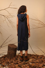 Blue Hooded Vita Dress - Dress - Mizyana