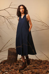 Blue Hooded Vita Dress - Dress - Mizyana