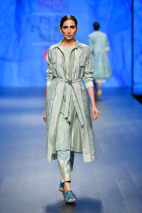 Blue Paisley Block Print Dress - Dress - Mizyana