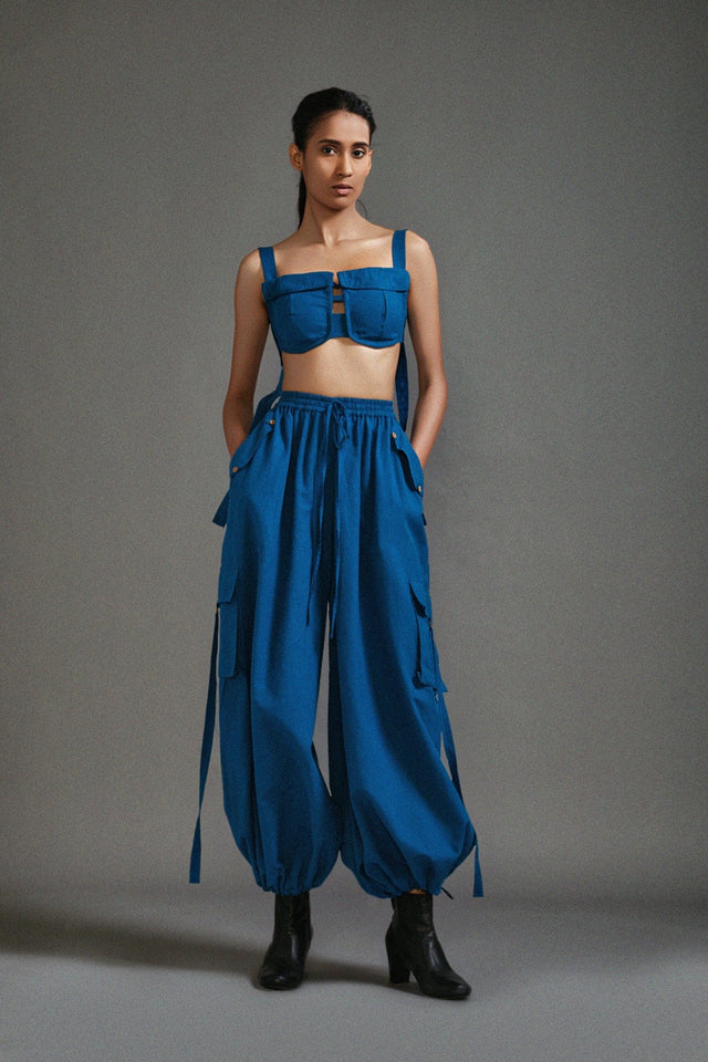 Blue Pocket Corset - Mizyana