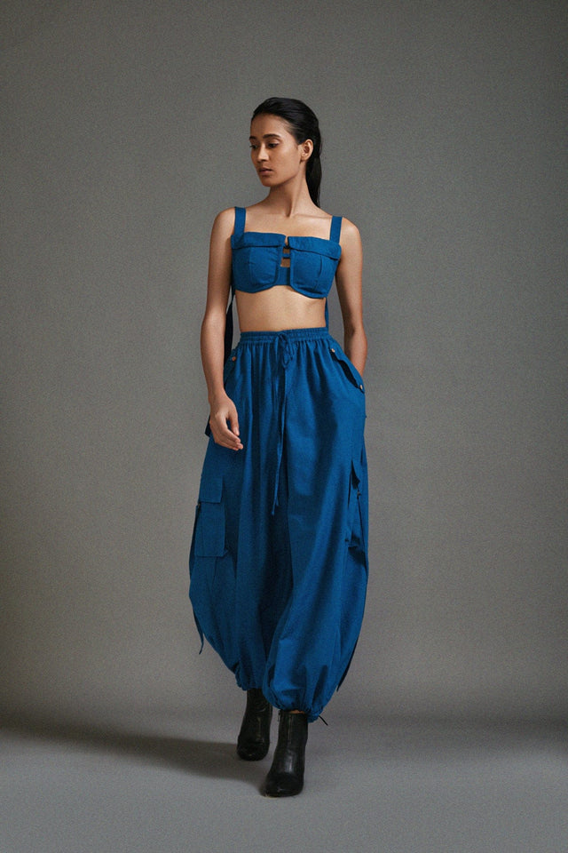 Blue Pocket Corset - Mizyana