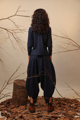 Blue Rib Raglan Co-Ord Set (2 PCS) - Co-ord Set - Mizyana