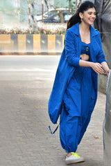 Blue Safari Cargo Trench Set - Two-Piece Set - Mizyana