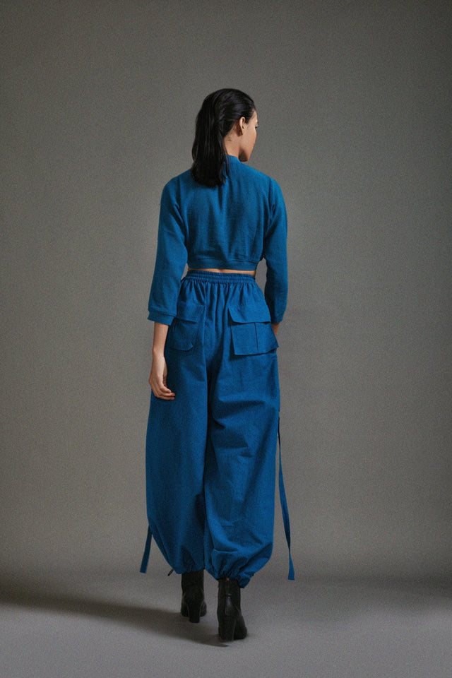 Blue Safari Crop Top - Shirt - Mizyana