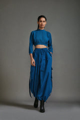 Blue Safari Crop Top - Shirt - Mizyana