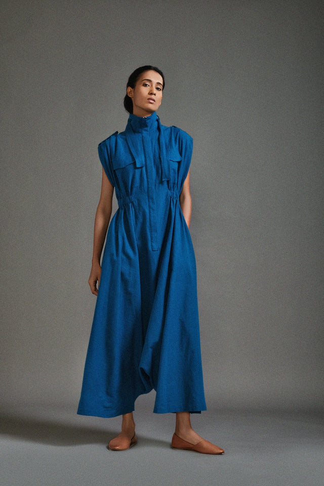 Blue Safari Sphara Jumpsuit - Jumpsuit - Mizyana