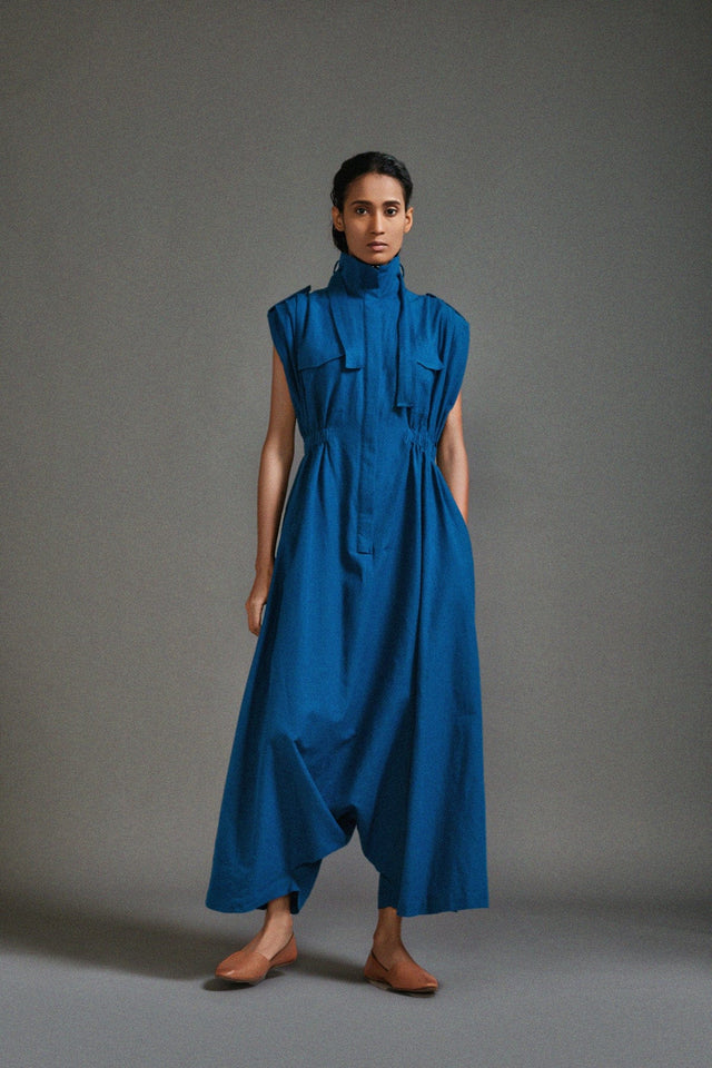 Blue Safari Sphara Jumpsuit - Jumpsuit - Mizyana
