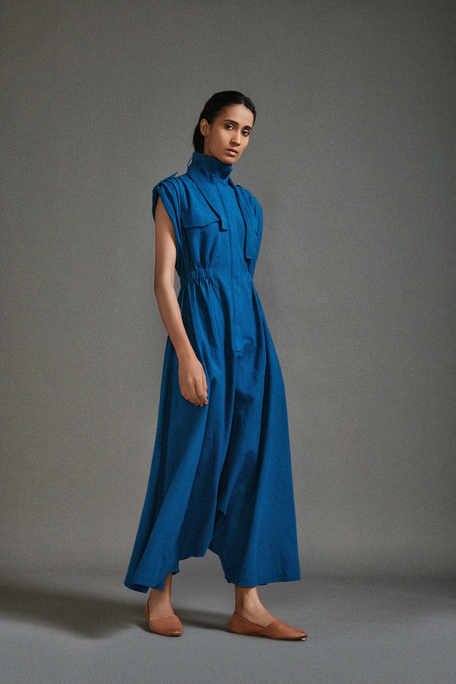 Blue Safari Sphara Jumpsuit - Jumpsuit - Mizyana