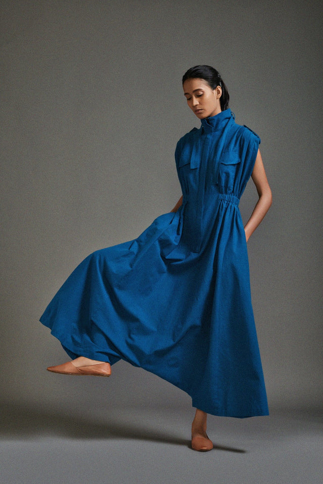 Blue Safari Sphara Jumpsuit - Jumpsuit - Mizyana