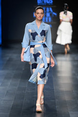 Blue Scrap Wrap Dress - Dress - Mizyana
