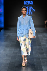 Blue Tiered Top - Shirt - Mizyana