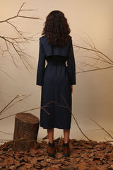 Blue Trench Dress - Dress - Mizyana