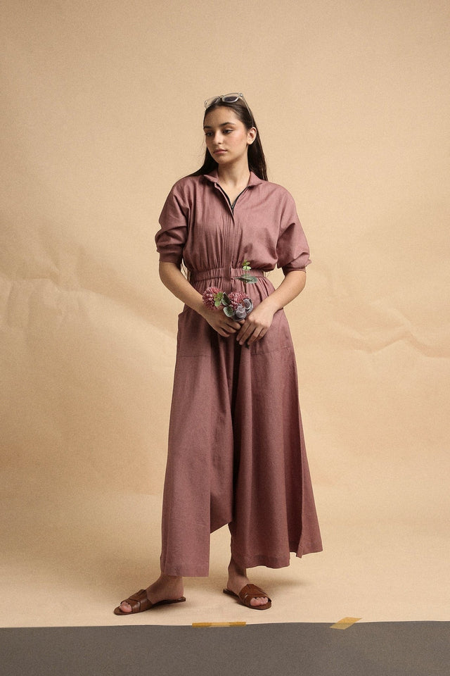 Blush Collar Sphara Jumpsuit - Jumpsuit - Mizyana