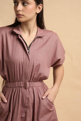 Blush Collar Sphara Jumpsuit - Jumpsuit - Mizyana