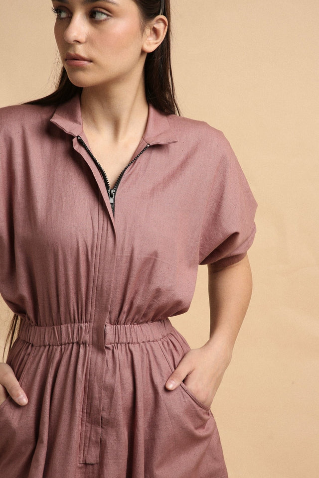 Blush Collar Sphara Jumpsuit - Jumpsuit - Mizyana