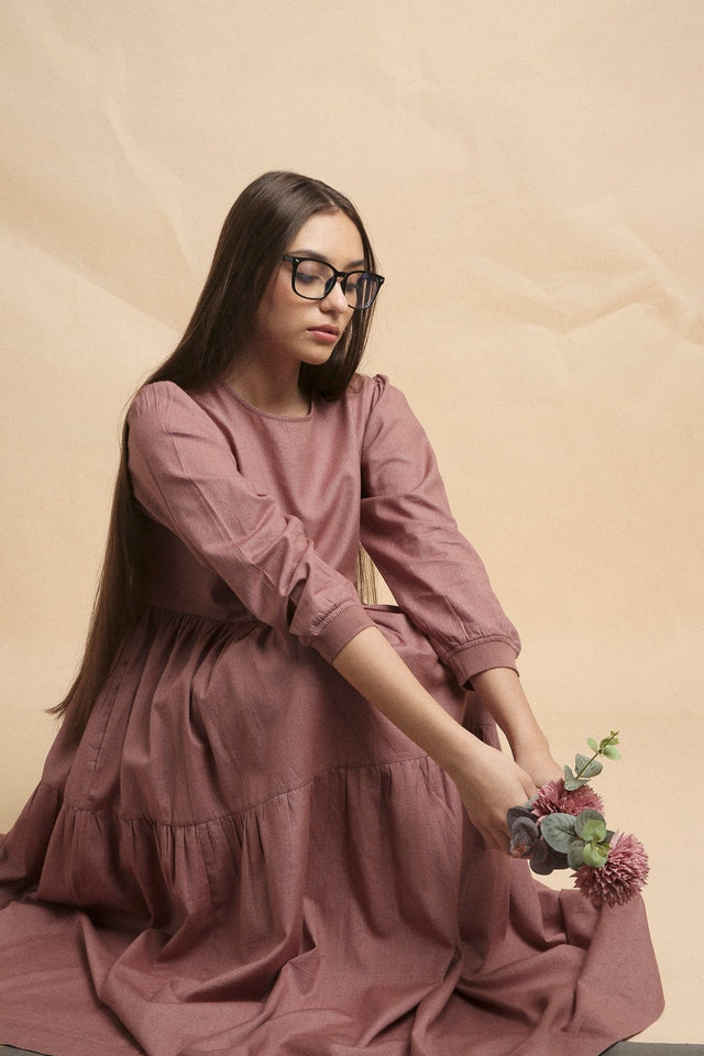 Blush Rib Vasara Dress - Dress - Mizyana