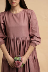 Blush Rib Vasara Dress - Dress - Mizyana