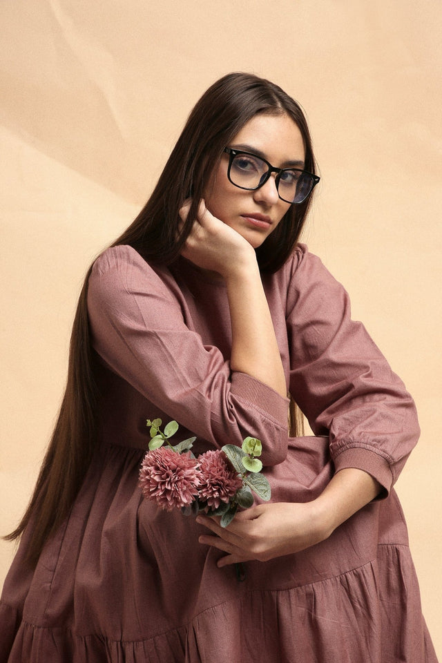 Blush Rib Vasara Dress - Dress - Mizyana