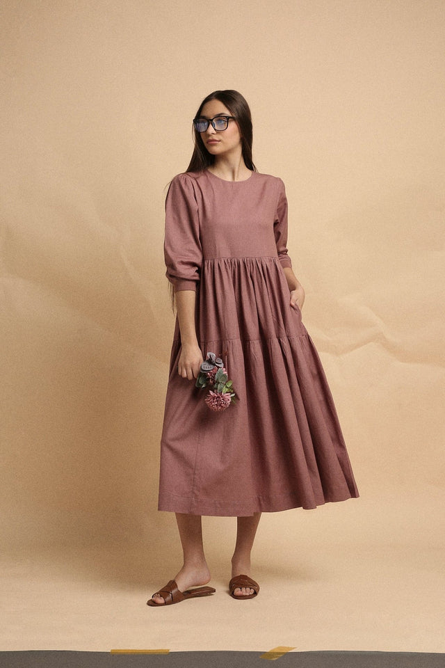 Blush Rib Vasara Dress - Dress - Mizyana