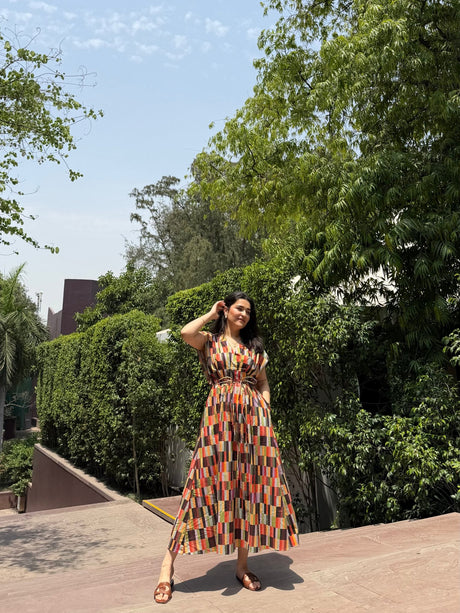 Bonita Dress in Camino print - Dress - Mizyana