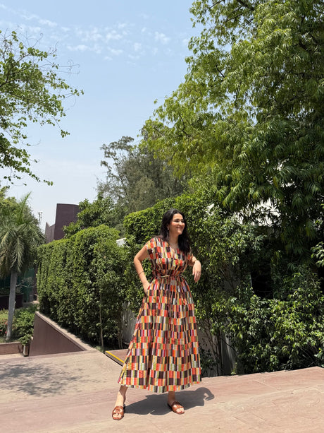 Bonita Dress in Camino print - Dress - Mizyana