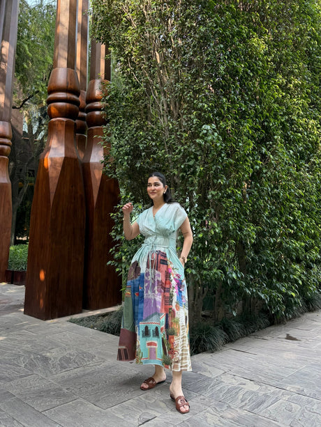 Bonita Dress in Casa Parade print - Dress - Mizyana
