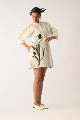 Botanica IVORY Bubble Aline Appliqu√© Dress - Dress - Mizyana