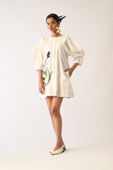 Botanica IVORY Bubble Aline Appliqu√© Dress - Dress - Mizyana