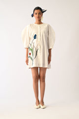 Botanica IVORY Bubble Aline Appliqu√© Dress - Dress - Mizyana