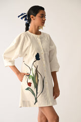 Botanica IVORY Bubble Aline Appliqu√© Dress - Dress - Mizyana