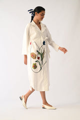 Botanica IVORY Wrap Appliqu√© Dress - Dress - Mizyana