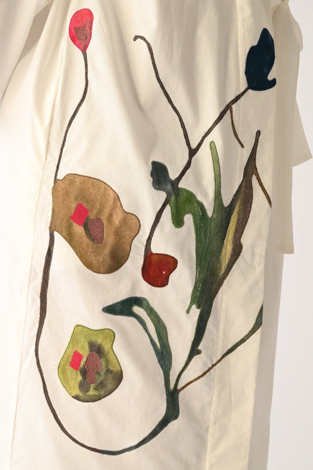 Botanica IVORY Wrap Appliqu√© Dress - Dress - Mizyana