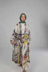 Botanical Satin Pants - Trousers - Mizyana