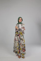 Botanical Satin Pants - Trousers - Mizyana