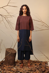 Brown & Blue Dual Ruka Set (2 PCS) - Two-Piece Set - Mizyana