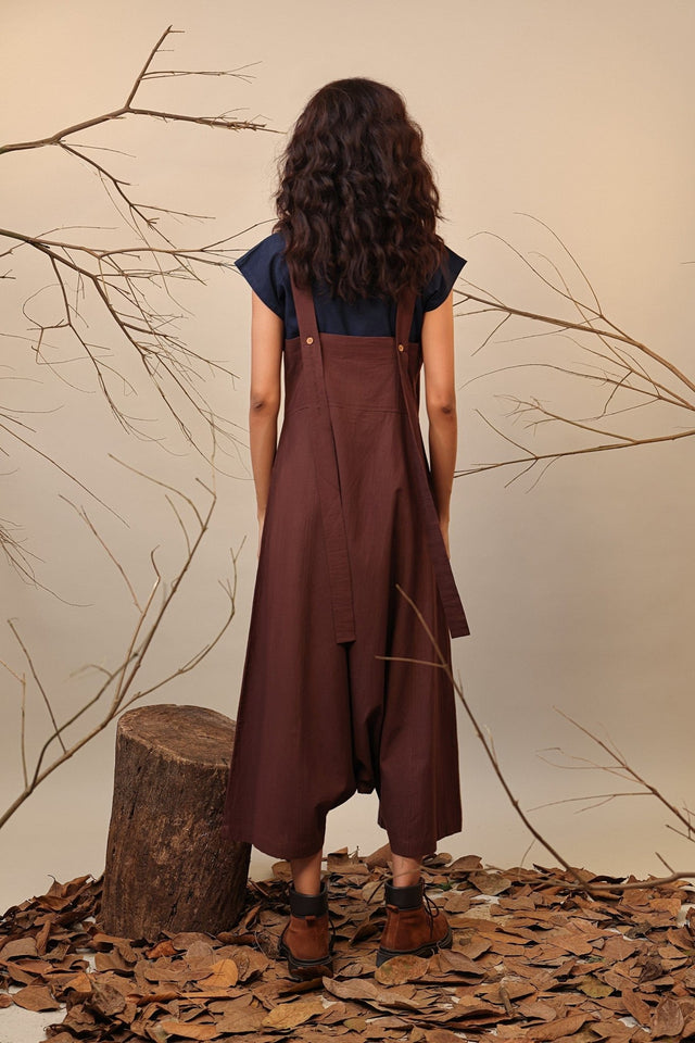 Brown Dungarees - Jumpsuit - Mizyana