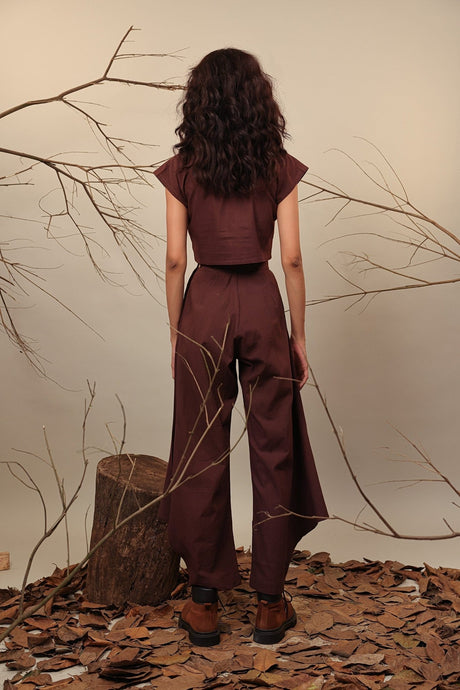Brown PL Cowl Pants - Trousers - Mizyana