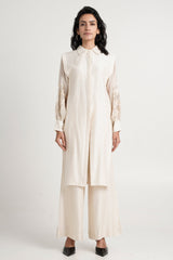 Buckler - Ivory Hostess Kurta Set - Two-Piece Set - Mizyana