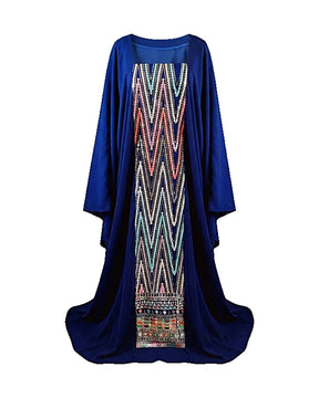Butterfly Geometric Embroidered Jalabiya - Jalabiya - Mizyana