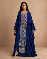Butterfly Geometric Embroidered Jalabiya - Jalabiya - Mizyana