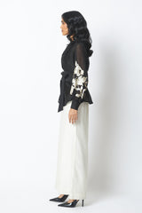BW Reva - Blazer Wrap Top & Wide-Leg Pant - Two-Piece Set - Mizyana