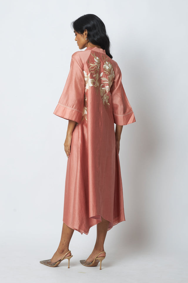 Calina - Modern Achkan Hi-Low Midi Dress - Dress - Mizyana