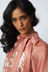 Calina - Modern Achkan Hi-Low Midi Dress - Dress - Mizyana