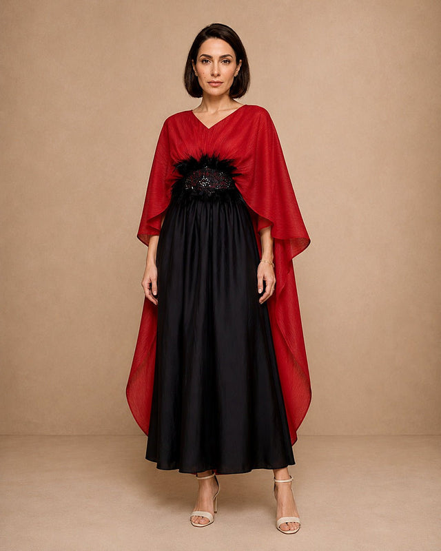 Cape Layered Kaftan - Kaftan - Mizyana