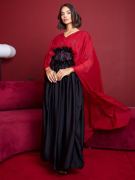 Cape layered Kaftan - Kaftan - Mizyana