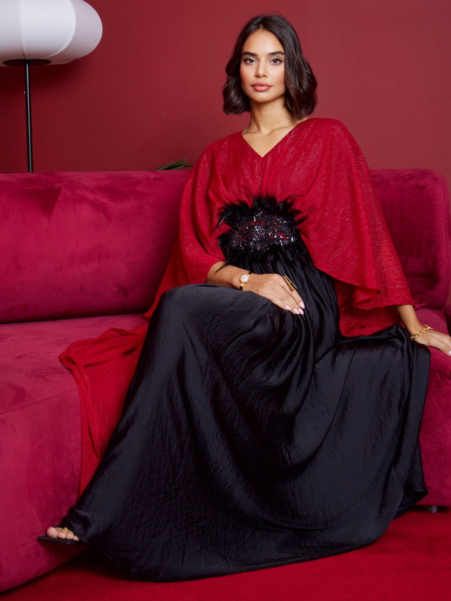 Cape layered Kaftan - Kaftan - Mizyana